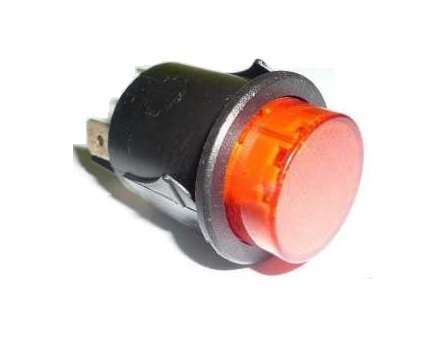 Interruptor botón redondo gris ver la  lista de modelos Indicador luminoso original Polti para Vaporella 