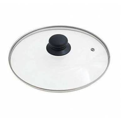 Couvercle universel en verre diamètre 28 cm pour batterie de cuisine et poêle