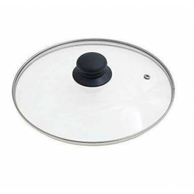 Couvercle en verre universel de 26 cm de diamètre pour batterie de cuisine et casserole