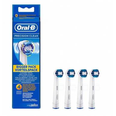 Escova de substituição Braun Oral B Precision Clean Pack de 4 cabeças