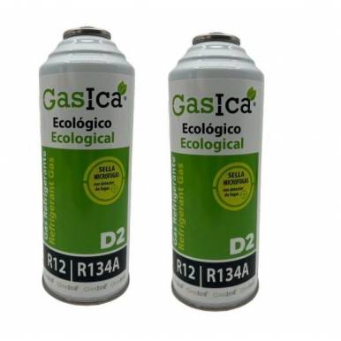 Pack 2 Botellas GASICA Gas Ecológico D2 225gr UNIVERSAL - 1